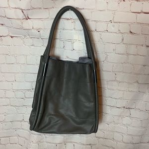Neiman Marcus Gray Leather Purse